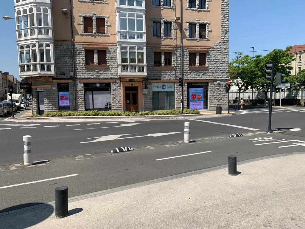 Ubicación de las pantallas en pleno centro